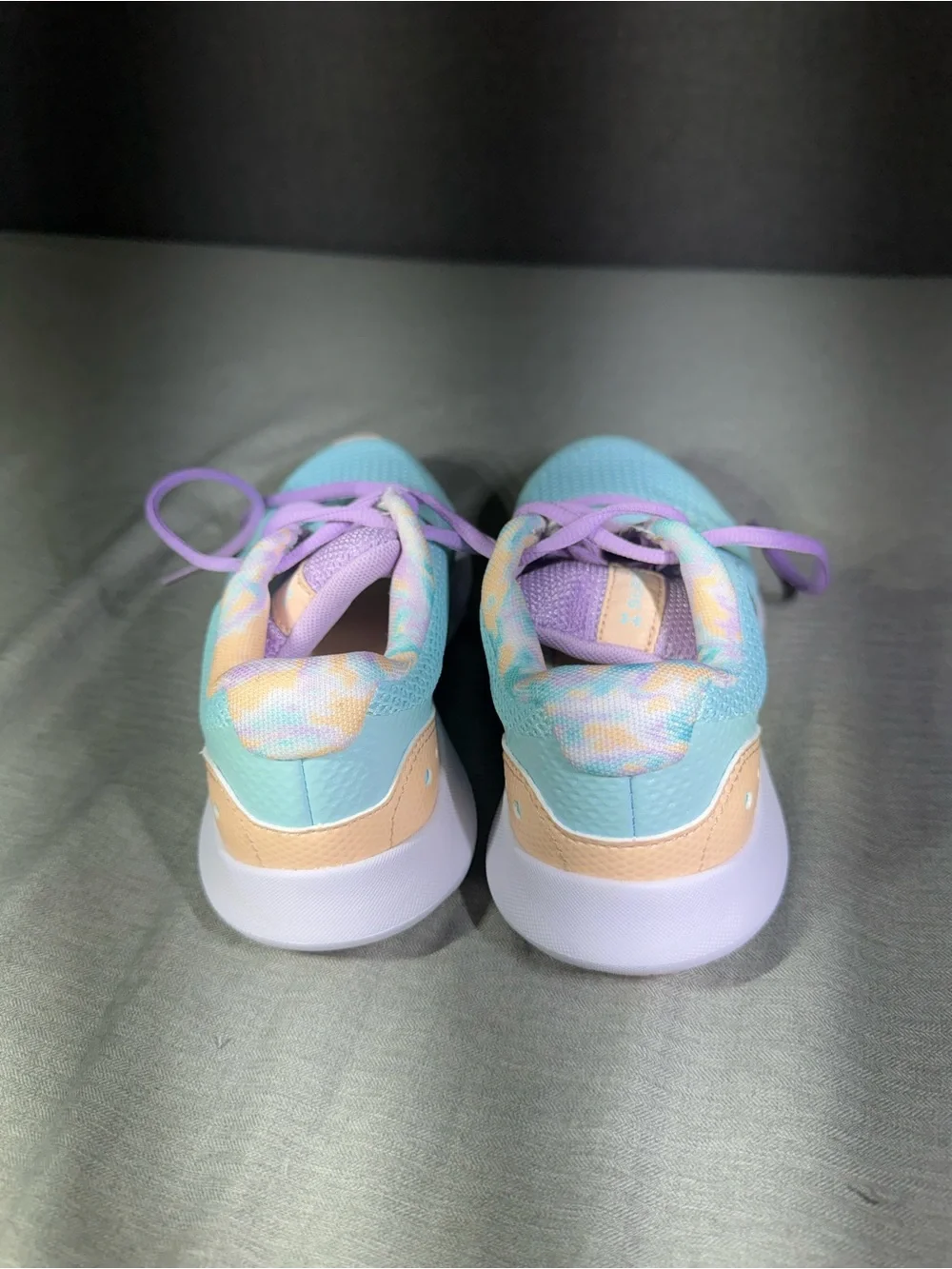 Under Armour Kids (Girl)Mesh Sneakers in Aqua, Lavender & Peach